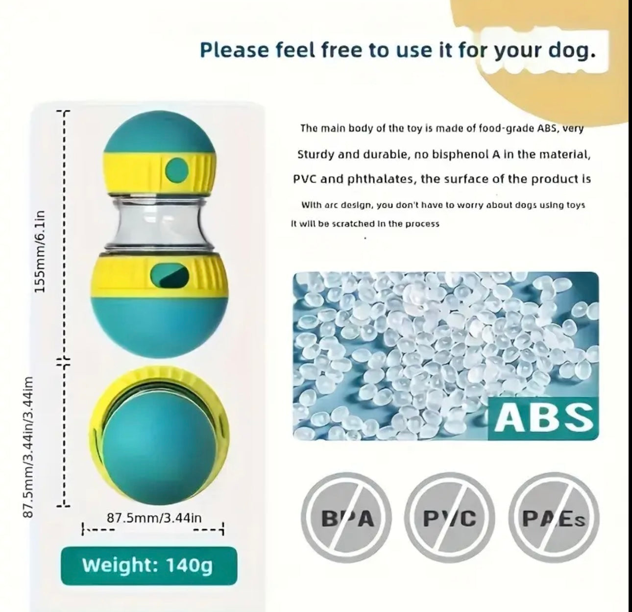 2Pk Interactive Dog Puzzle Treat Dispenser￼