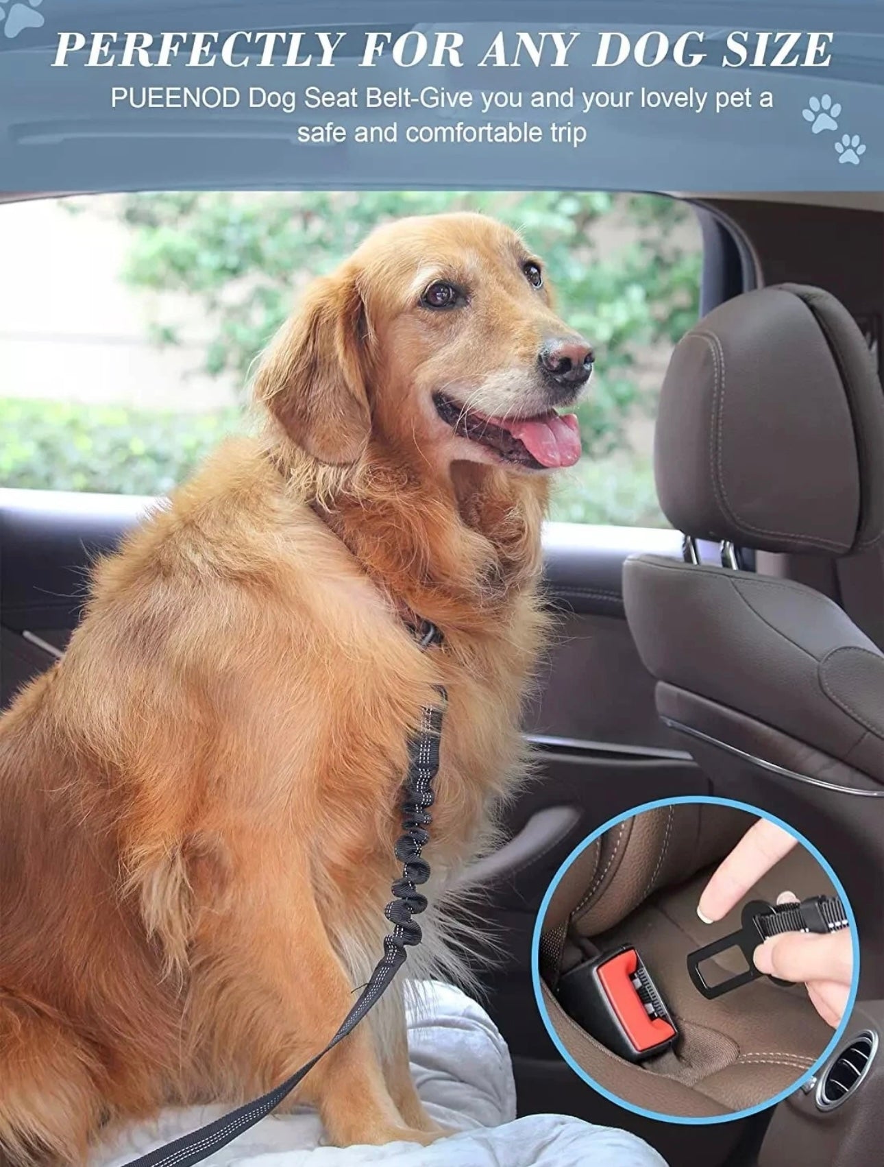 4Pcs Elastic Pet Seat Belt – Adjustable, Durable & Hassle-Free Safety Harness for Dogs & Cats