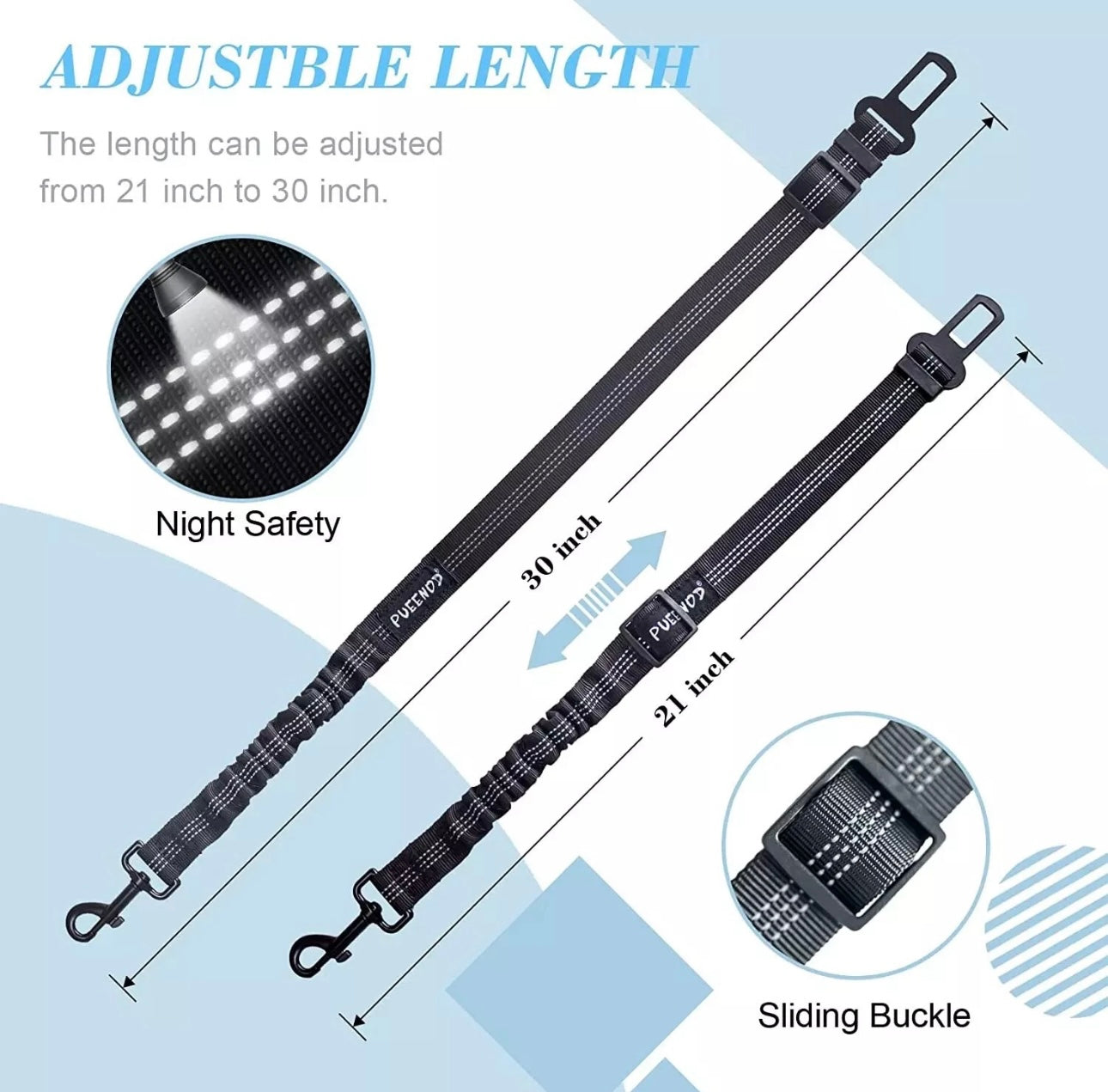 4Pcs Elastic Pet Seat Belt – Adjustable, Durable & Hassle-Free Safety Harness for Dogs & Cats